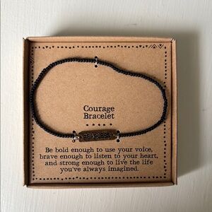 NEW IN BOX Fearless Courage Bracelet in Black